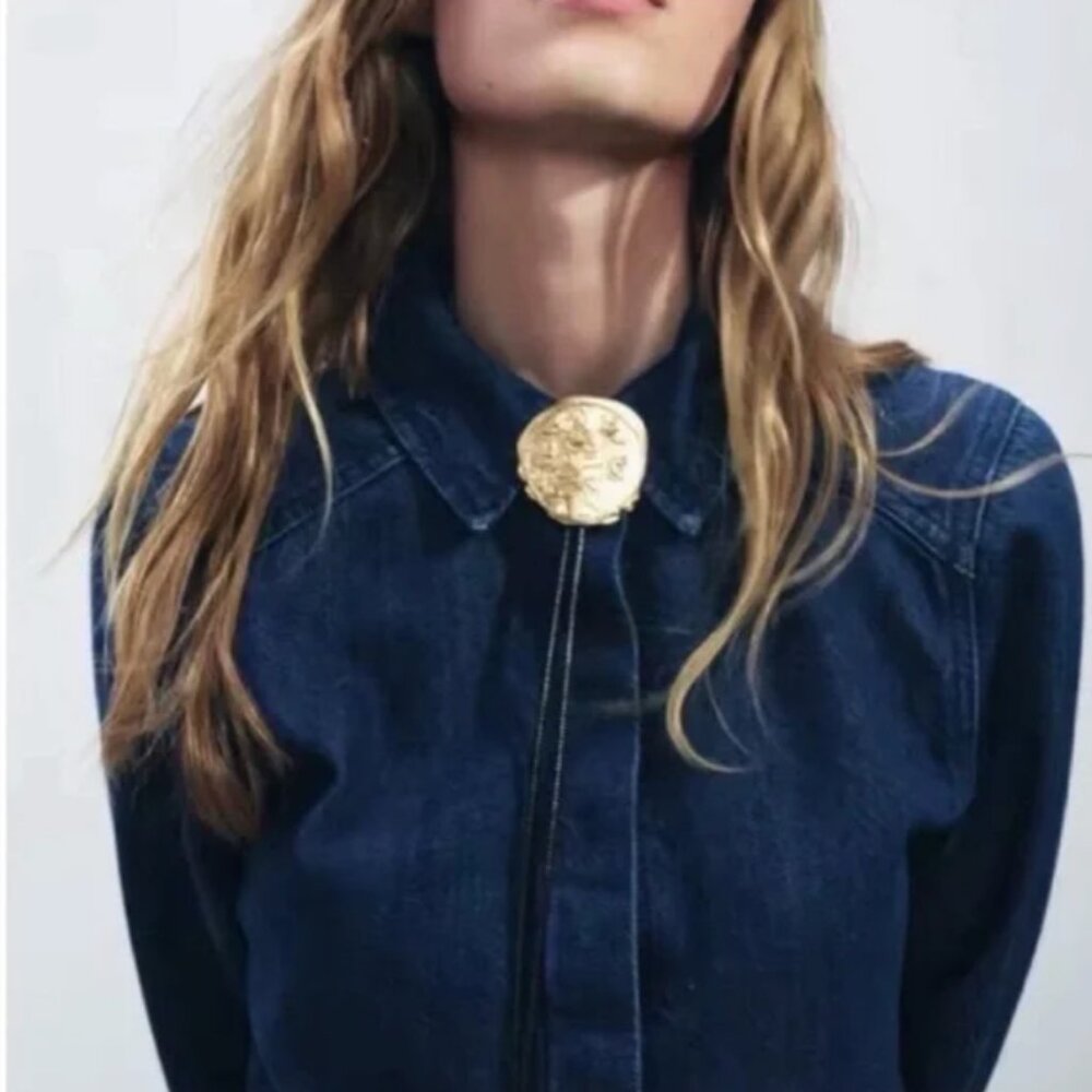 Cowboy Bolo Tie Lariat Cord Necklace